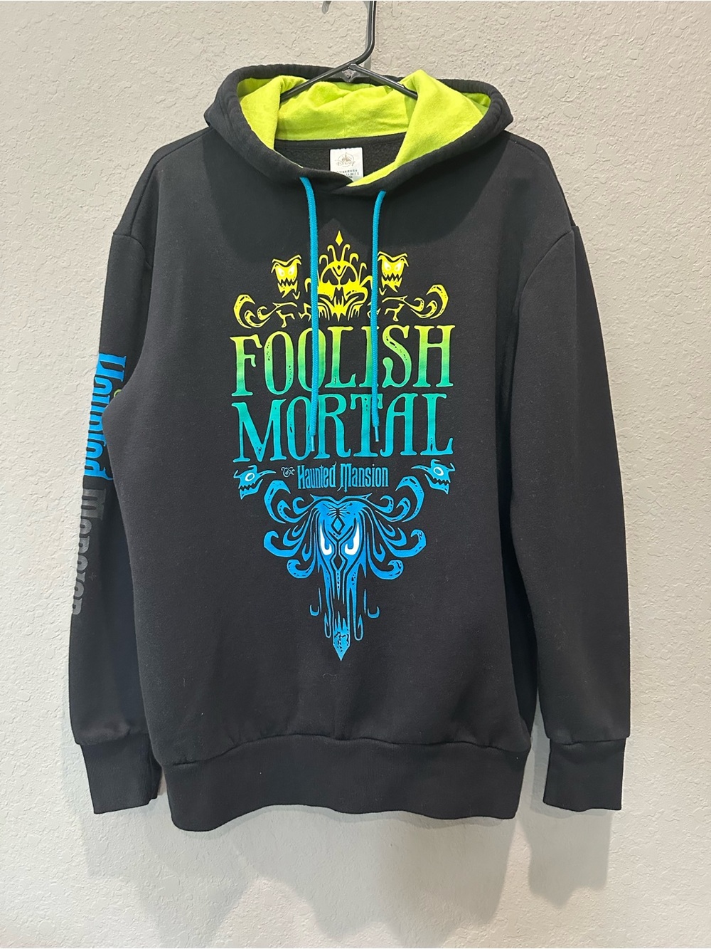 Disney The Haunted Mansion Foolish Mortal Hoodie Adult Sz M